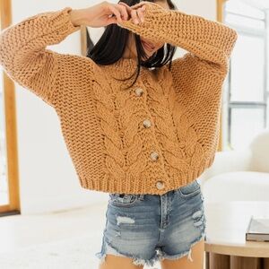 Bohme cardigan in Peach, size L